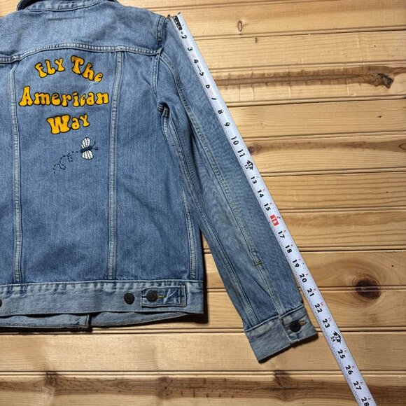 Levis Type III Mid Wash Embroidered American Way Sample Denim Jacket - Small - Picture 15 of 16